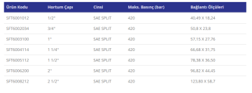 SAE 6000 Parçalı Kepleri 1'' 1/2 - 63,5
