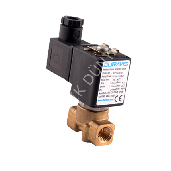 ESV-403 Serisi - Direk Çekmeli 2/2 Yollu 1/8''...1/4'' Solenoid Valfler
