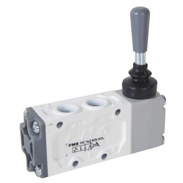 1/4 - 5X2 Pnömatik Kol Kol Valf - Yan