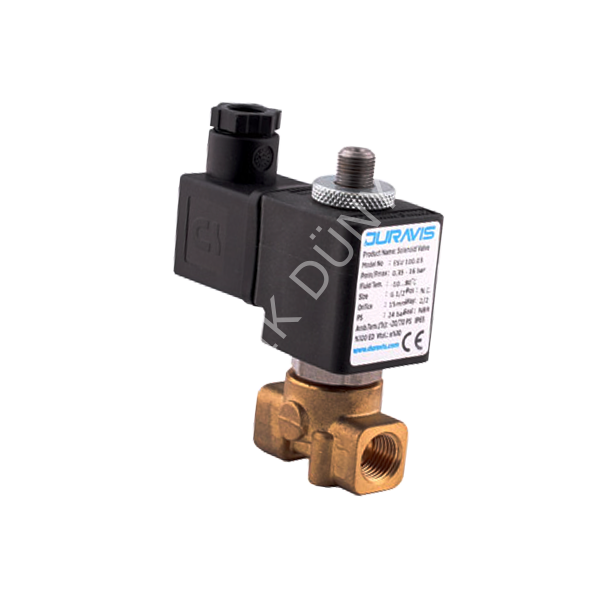 ESV-406 Serisi - Direk Çekmeli 3/2 Yollu 1/8''...1/4'' Solenoid Valfler