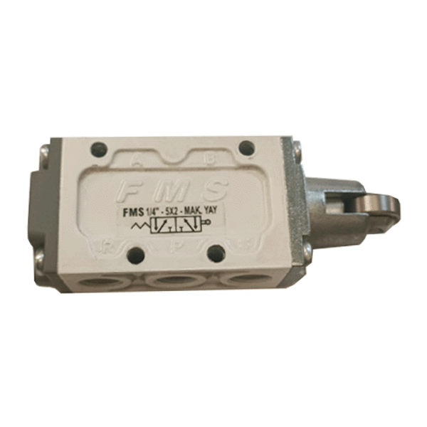 1/4 - 5X2 Pnömatik Makara Yay Valf - Yan