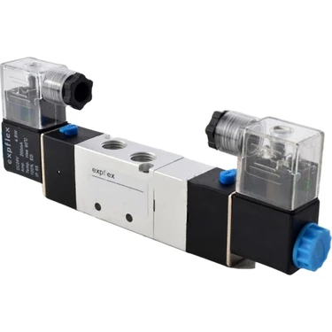 5/3'' Çift Bobin Basınç M. Elektrik Uyarılı Yön Kontrol Valfi