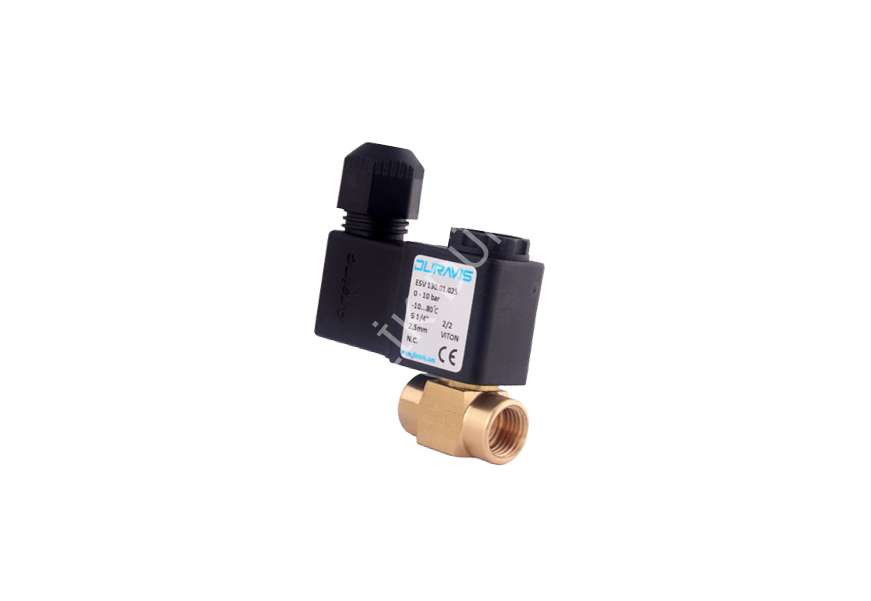 ﻿ESV-136 Serisi - Normalde Kapalı Direk Çekmeli 2/2 Yollu 1/8''...1/4'' Solenoid Valfler