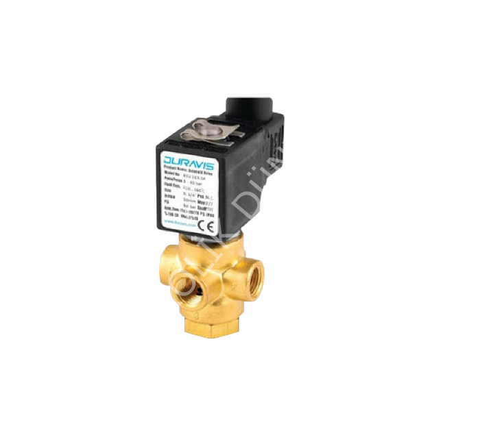 ﻿﻿ESV-190 Serisi - Yön Değiştirici Direk Çekmeli 3/2 Yollu 1/8''...1/4'' Solenoid Valfler