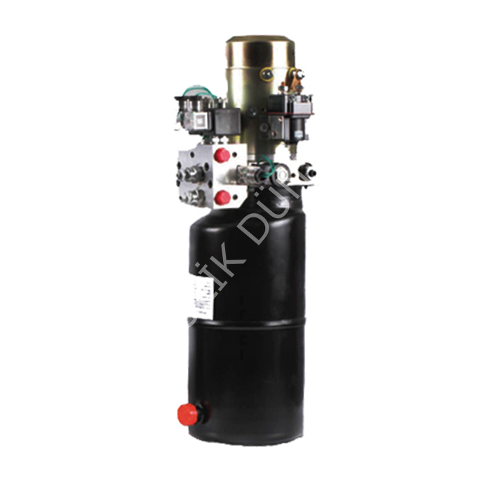 24V DC Dikey Hidrolik P, T Çıkışlı Power Pack Üniteler Çift Etkili Uygulama