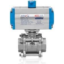 2/2 Yollu Dişli - Paslanmaz On-Off 316SS -  Küresel Vana 1 1/4'' - Tek Etkili