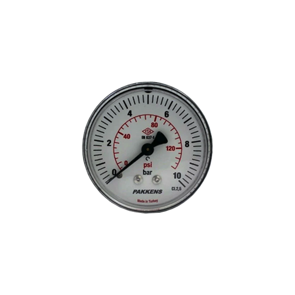 Q63 Kuru Tip Arka Çıkış Manometre (Metal Gövde-Akrilik Kapak)