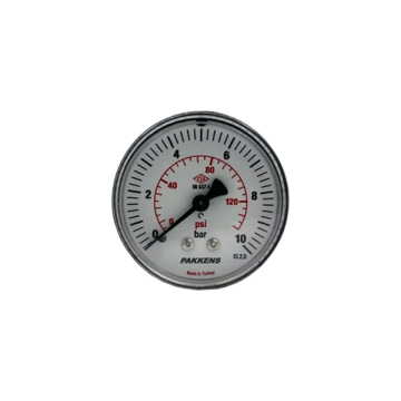 Q63 Kuru Tip Arka Çıkış Manometre (Metal Gövde-Akrilik Kapak)