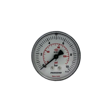 Q63 Kuru Tip Arka Çıkış Manometre (Metal Gövde-Metal Kapak)