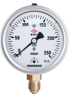 Q100 Kuru Tip Alt Çıkış Manometre (Metal Gövde-Metal Kapak) 600 Bar