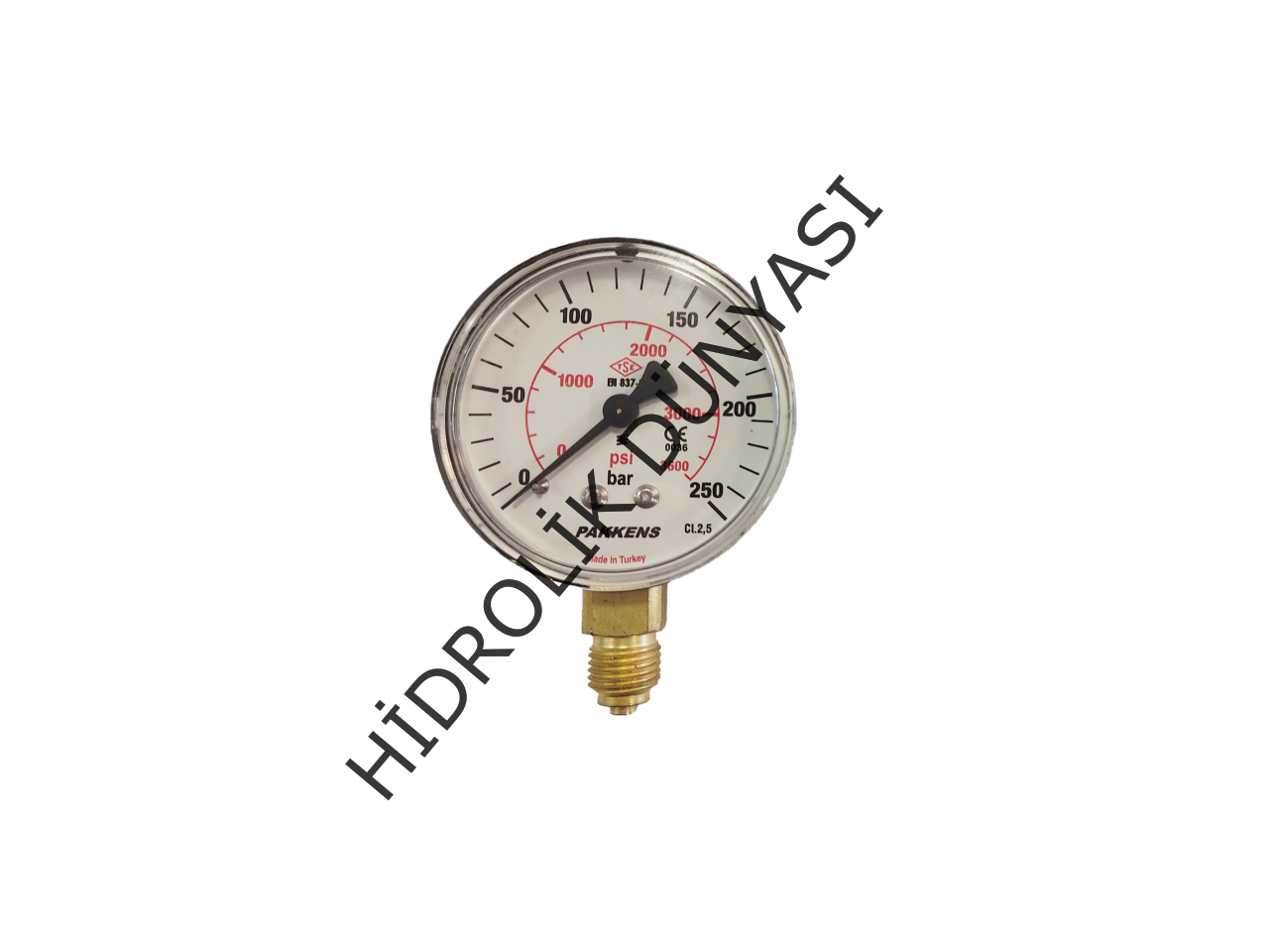 Q100 Kuru Tip Alt Çıkış Manometre (Metal Gövde-Metal Kapak)