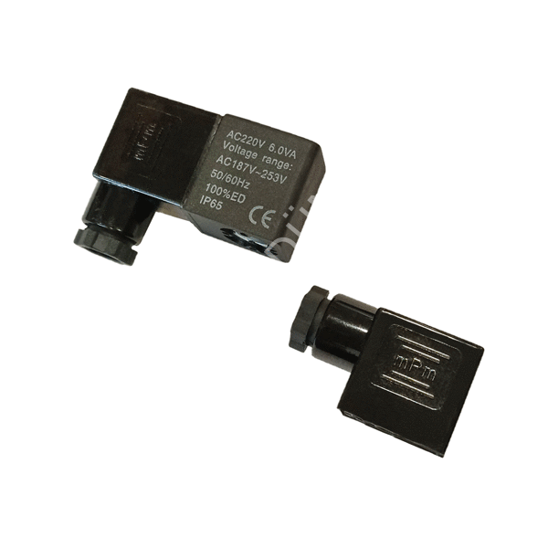 Pnömatik Yön Kontrol Valfi Bobin ve Soketleri Bobin+Soket (220V AC)